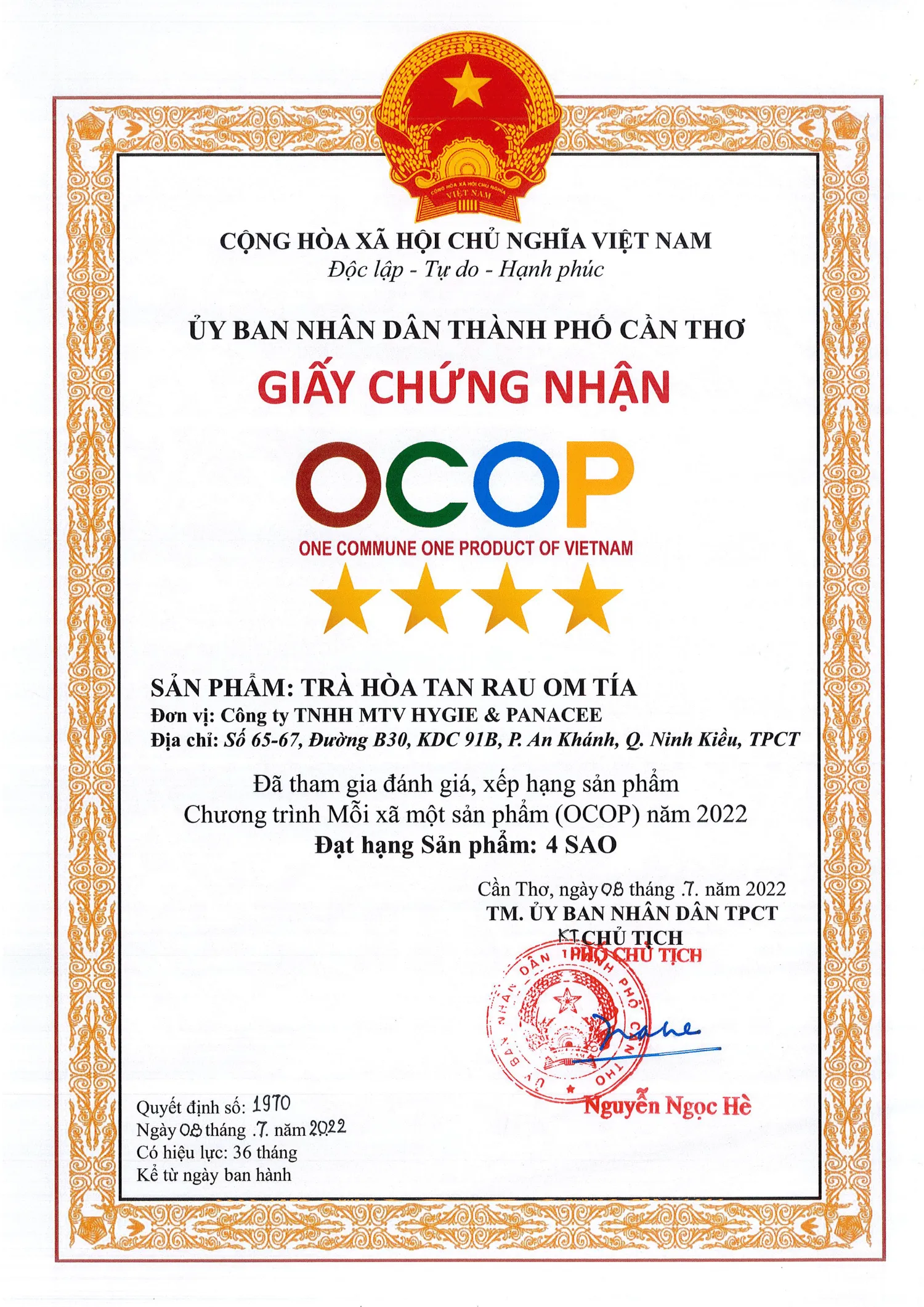 Giấy Chứng Nhận