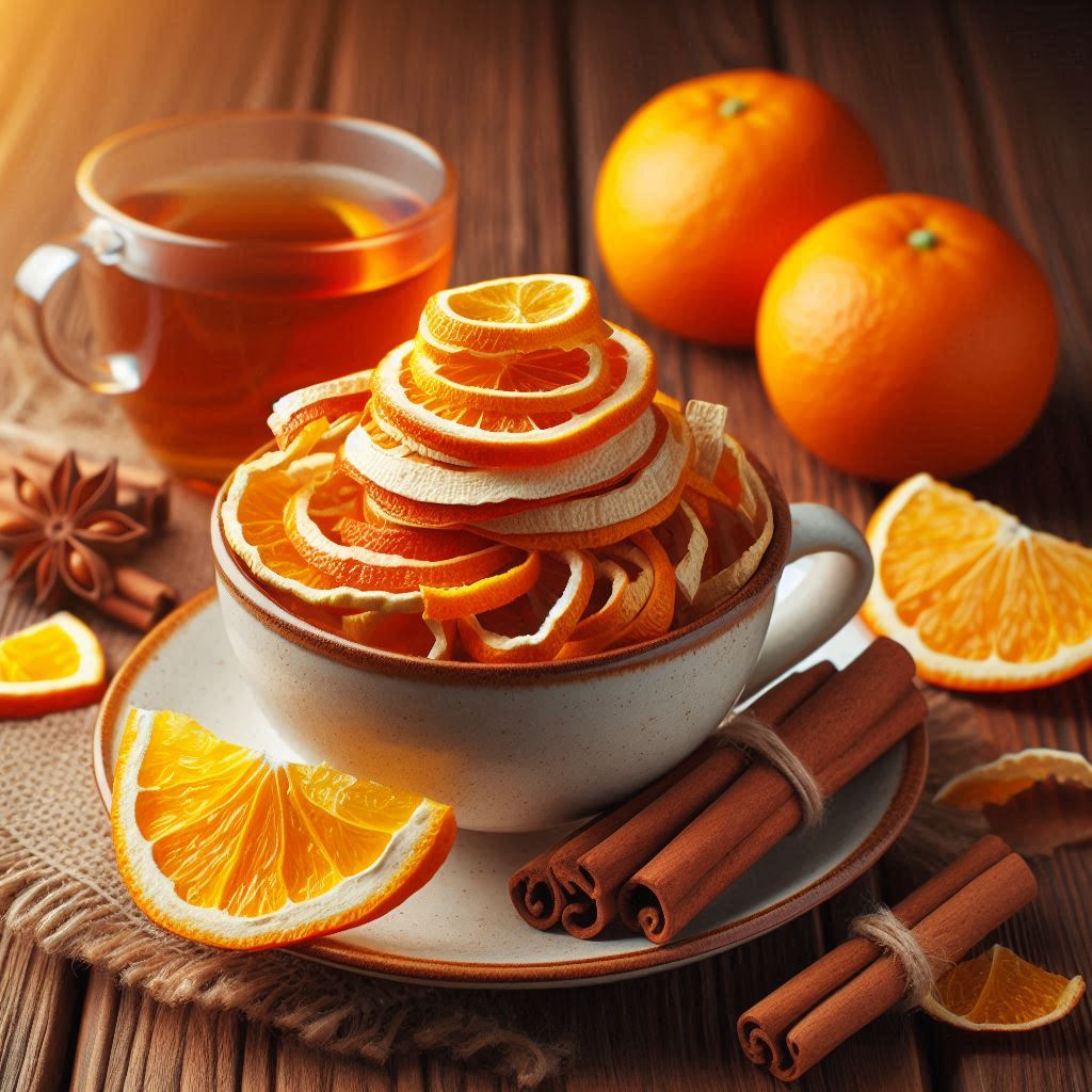 Nên dùng vỏ cam tươi hay vỏ cam để pha trà?