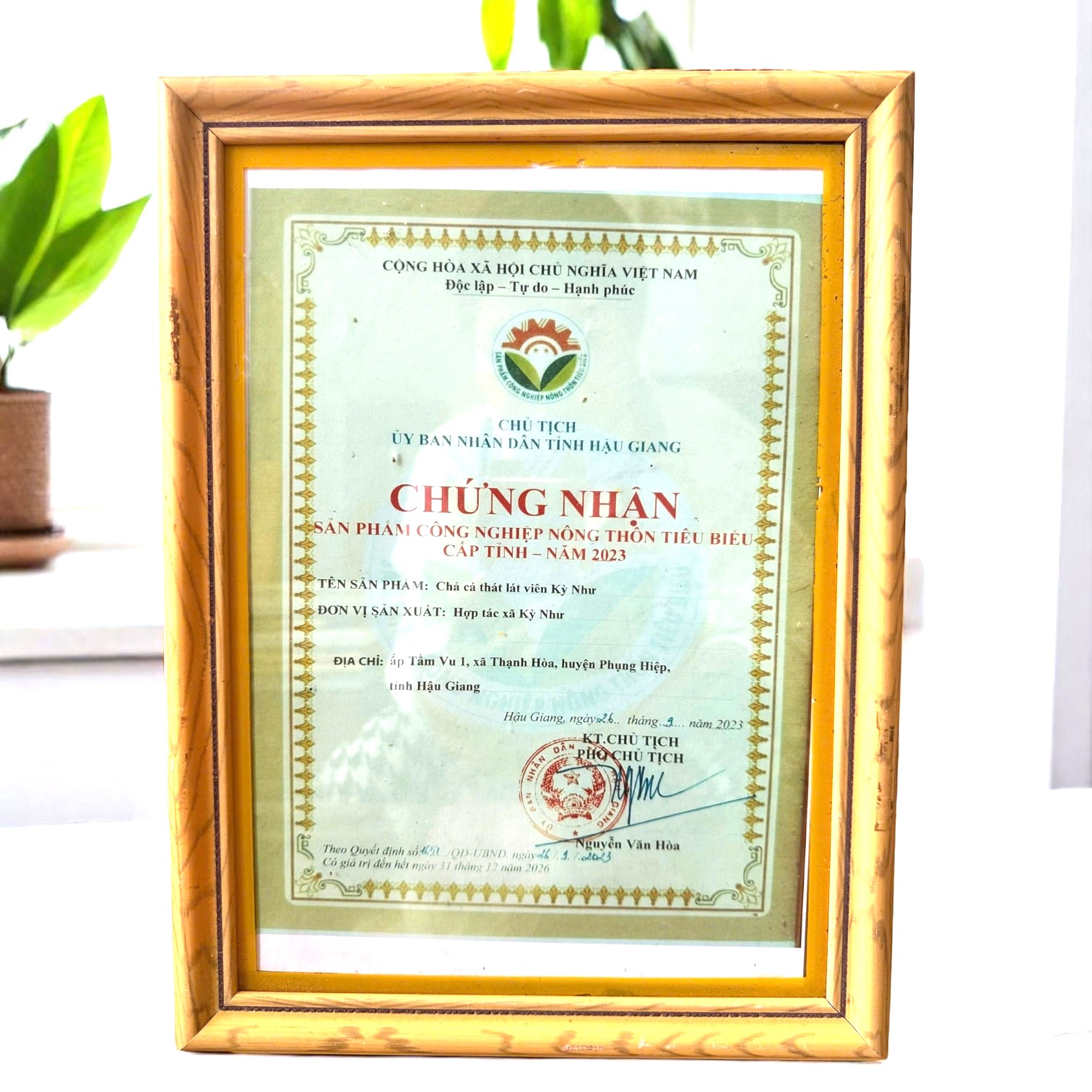 Chứng nhận Sản phẩm Công nghiệp Nông thôn tiêu biểu