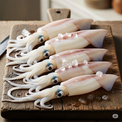 Tách đầu và thân mực
