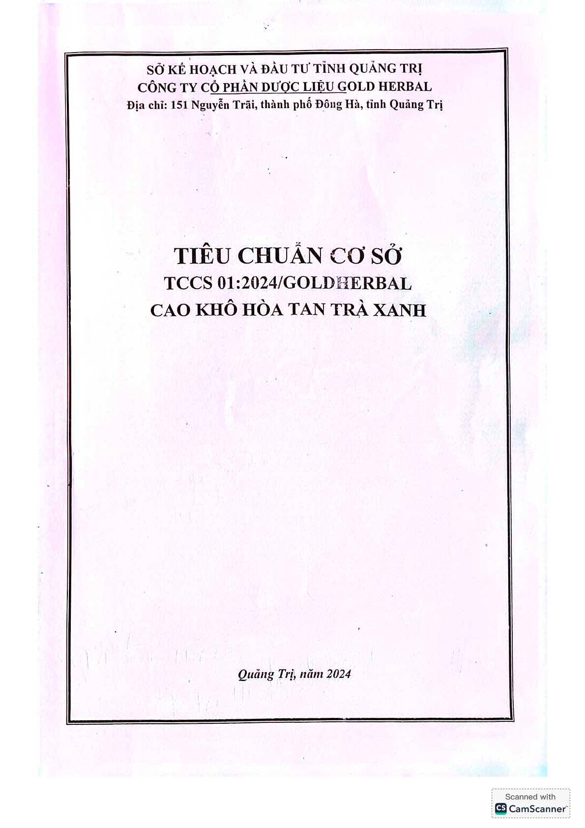 TCCS 01:2024/GOLDHERBAL