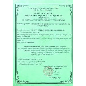 3. Giấy chứng nhận cơ sở đủ điều kiện an toàn thực phẩm