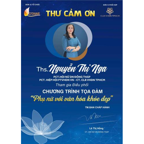 Tri ân Quý Nhà Tài Trợ – Đồng Hành Cùng Sự Phát Triển Của Hội Nữ Doanh Nhân Đồng Tháp
