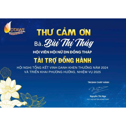 Tri ân Quý Nhà Tài Trợ – Đồng Hành Cùng Sự Phát Triển Của Hội Nữ Doanh Nhân Đồng Tháp