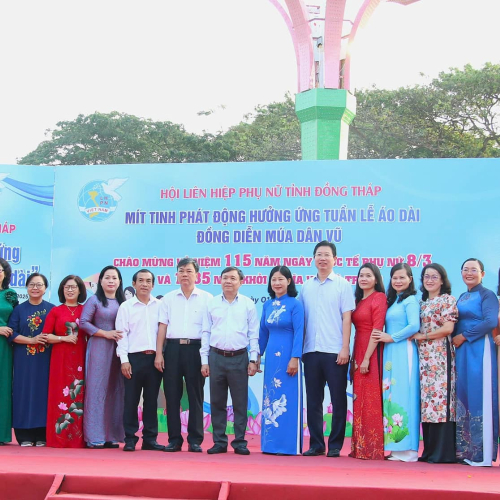 Hội Nữ Doanh Nhân Tỉnh Đồng Tháp Tổ Hưởng Ứng Đồng Diễn Múa Dân Vũ Chào Mừng Ngày Quốc Tế Phụ Nữ 8/3
