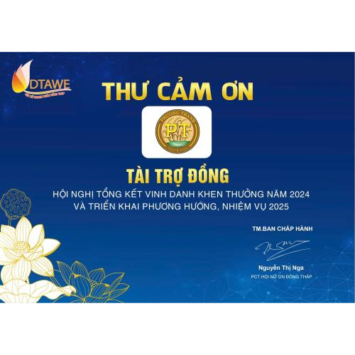 Tri ân Quý Nhà Tài Trợ – Đồng Hành Cùng Sự Phát Triển Của Hội Nữ Doanh Nhân Đồng Tháp