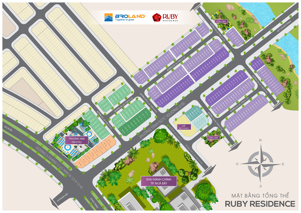 Quy mô dự án Ruby Residence Hậu Giang