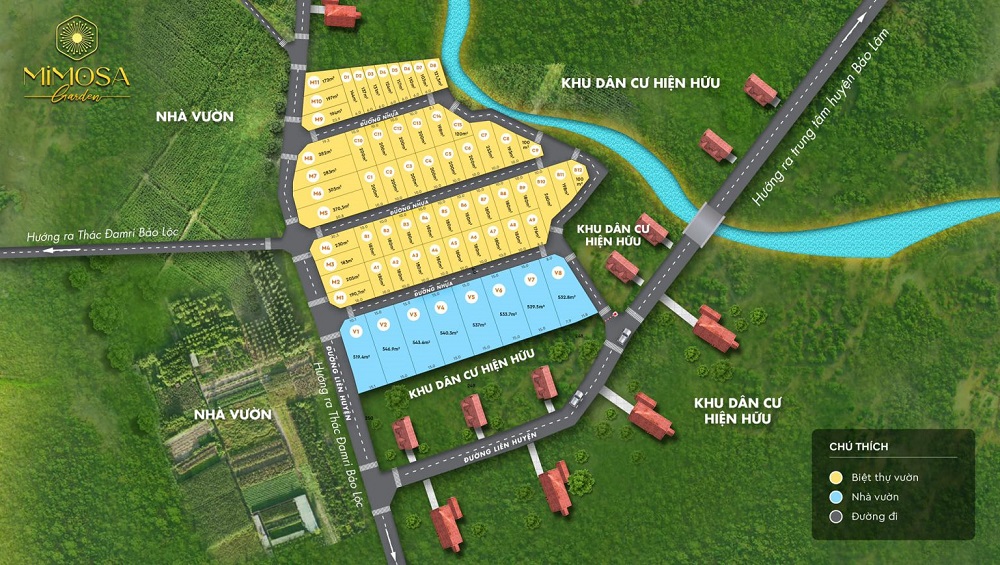 Quy mô dự án Mimosa Garden Bảo Lâm
