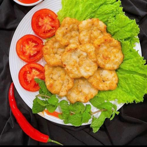 Chả Mực Giã Tay Hạ Long (Chiên) - Hút Chân Không - Khay 330gr