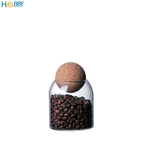 Hũ thuỷ tinh đựng hạt nắp gỗ bần Hobby home decor LTT4 tùy chọn