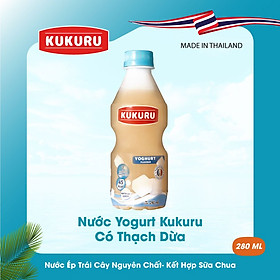 Nước Ép Yogurt Kukuru vị nguyên bản, có thạch dừa - Lốc 6 chai
