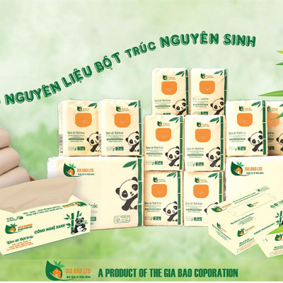 Thùng 10 lốc (100 cuộn) Giấy vệ sinh đa năng không lõi WOOD BAMBOO 3 lớp (1 lốc 10 cuộn)