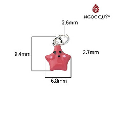 Charm treo hình ngôi sao ngộ nghĩnh - Ngọc Quý Gemstones