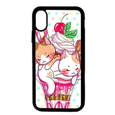 Ốp lưng cho iPhone X mèo 208 - Hàng chính hãng