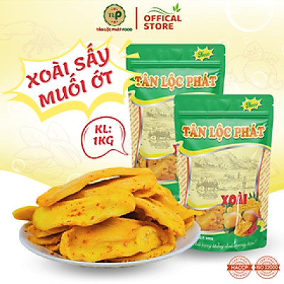 XOÀI SẤY MUỐI ỚT TÂN LỘC PHÁT 1KG GỒM 2 BỊCH 500G