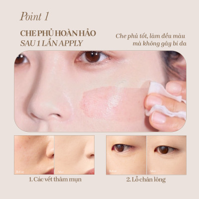 Phấn nước che phủ toàn diện bền màu mịn màng kiềm dầu 24h mude Cushion Soft Silky Fit All Day (15g)