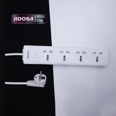 Ổ Cắm Điện Đa Năng Ổ Vuông Dẹt Chịu Tải JIDOSA Công Suất 2500W Sạc Nhanh PD20W TypeC USB Thông Minh
