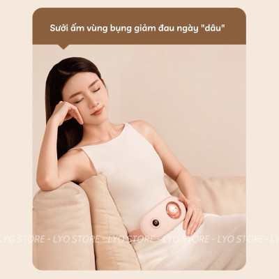 ￼Đai chườm nóng sưởi ấm có chức năng massage - Giảm đau bụng kinh nguyệt