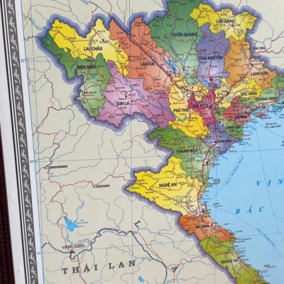 Tranh hành chính Việt Nam 34 tỉnh thành - Ép bóng đẹp