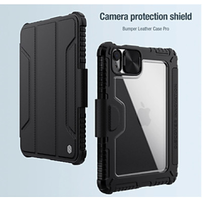 Bao da cao cấp cho iPad Mini 6 hãng Nillkin Bumper Leather có nắp bảo vệ camera - Hàng nhập khẩu