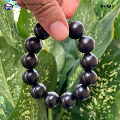 Vòng phong thủy gỗ Mun Sừng đen bóng (đủ Size) dành cho người có địa vị, thăng tiến trong công việc (BH680)