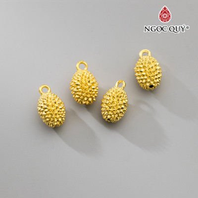 Charm bạc treo hình trái sầu riêng - Ngọc Quý Gemstones