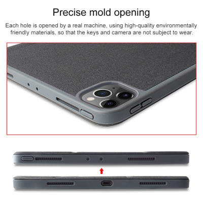 Case Bao da chống sốc mặt lưng canvas cho iPad Pro 11 2022 chip M2 / 2021 chip M1 / 2020 hiệu Mutural Yashi Series (có ngăn đựng bút, thiết kế tản nhiệt, cơ chế smartsleep) - hàng nhập khẩu