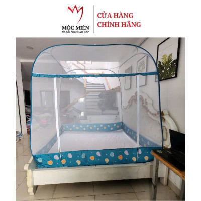 Màn Chụp , Mùng Chụp Cao Cấp Mộc Miên Đỉnh Vuông - Kích Thước 1,8mx2m- 1 cửa ( video , hình thật )