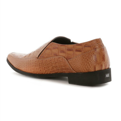 HC7130-59 - Giày nam vân cá sấu Huy Hoàng màu vàng, đen