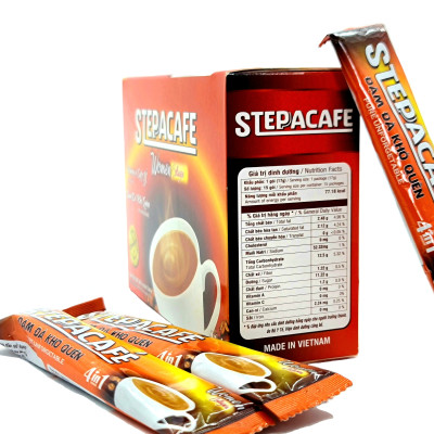 STEPPACAFE-Cà phê hoà tan 4in1 Collagen (Hộp 15 gói x 17g)