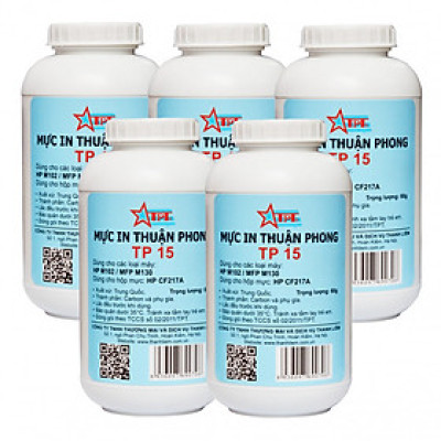 BỘ 5 Chai Mực đổ Thuận Phong TP15 dùng cho máy in HP M102 / MFP M130 - Hàng Chính Hãng