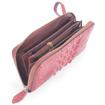  Ví nữ da cá sấu nhiều loại màu nâu đỏ HJ93203-10-14-38-85-3728-33