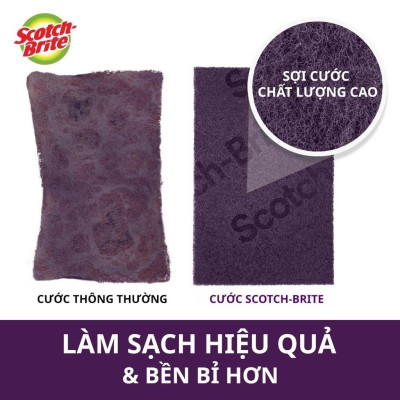 Miếng cọ rửa đa năng 3M SCOTCH-BRITE 7447 cọ rửa siêu mạnh, 4 miếng/gói