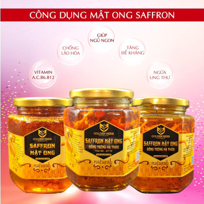 Mật Ong Saffron Đông Trùng Hạ Thảo 280ml/lọ Golden Herb