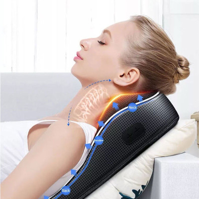 ￼Gối Massage Cổ Vai Gáy Rulax,Máy Massage Hồng Ngoại 2 Động Cơ Rung Kết Hợp 20 Bi Giảm Đau Nhức Hiệu Quả