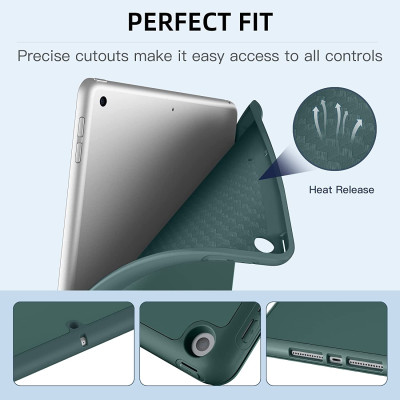 Bao Da Smart Cho iPad 9.7inch Air, Air2, Pro9.7, Gen 5, Gen 6 TPU Silicon Mềm Có Khay Đựng Bút Pencil  - Hàng chính hãng