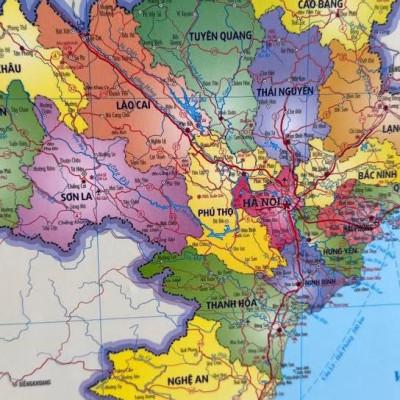 Tranh hành chính Việt Nam 34 tỉnh thành - Ép bóng đẹp