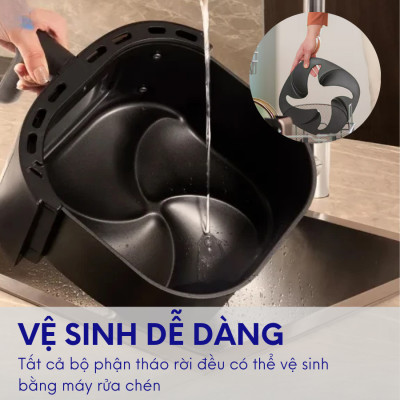 Nồi Chiên Không Dầu Điện Tử Philips NA230/00 6.2 lít [HÀNG CHÍNH HÃNG] 
