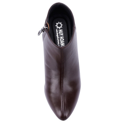 HJ7038-7920 - Giày boot nữ Huy hoàng da bò màu nâu, đen