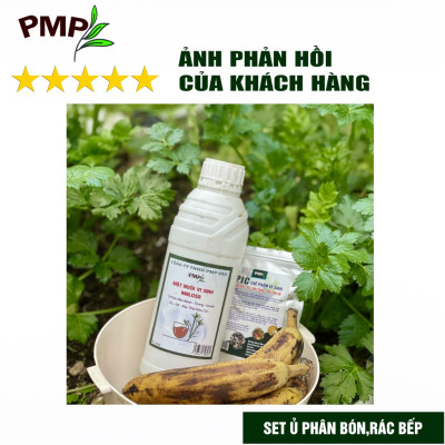 Combo Chế phẩm vi sinh Epic & Mật Rỉ Đường PMP Bộ Ủ Phân Đậu Nành, Trứng, Chuối, Cá, Rác Thải Hữu Cơ