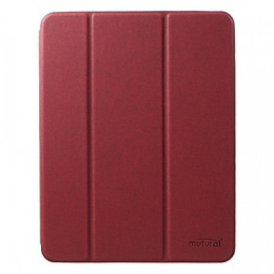 Bao da ipad Mini 5 2019 hiệu Mutural có khe cài bút cảm ứng_ Đỏ- hàng nhập khẩu