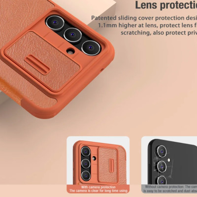 Bao da dành cho SamSung Galaxy S24 FE chính hãng Nillkin QIN - Hàng nhập khẩu