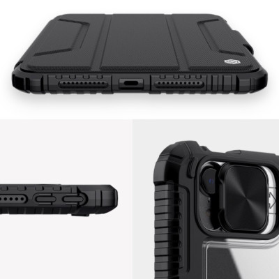 Bao da cao cấp cho iPad Mini 6 hãng Nillkin Bumper Leather có nắp bảo vệ camera - Hàng nhập khẩu