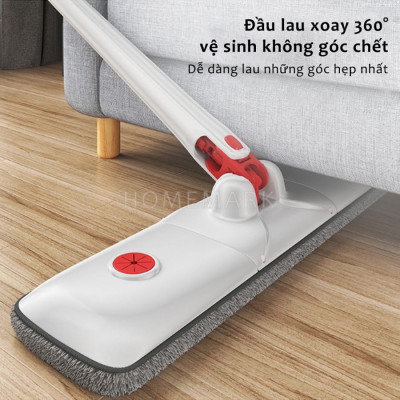 Cây Lau Nhà Tự Vắt Thông Minh Bản Ngang, Chổi Lau Nhà Tự Vắt Thông Minh Thiết Kế Xoay 360 Độ Tiện Lợi - HÀNG CHÍNH HÃNG MINIIN
