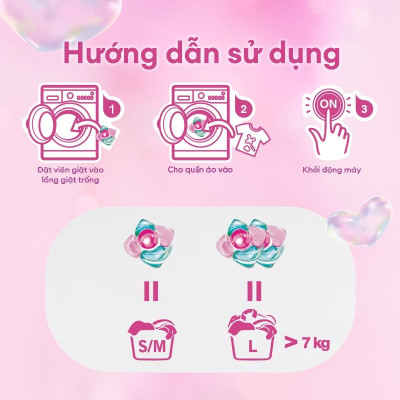 Túi Viên giặt xả arFUM 5 trong 1 MỚI lưu hương lâu 16 tuần, khử khuẩn 99% - (6 Viên/ Túi)
