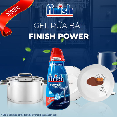 Gel Rửa Bát Finish All In One Max