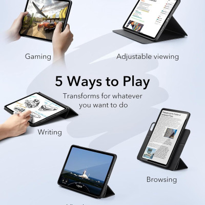 Bao Da dành cho iPad Pro 11 inch / iPad Pro 13 inch 2024 ESR Rebound Hybrid Case 360 - Hàng Chính Hãng