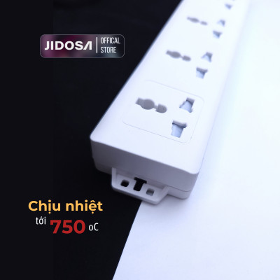 Ổ Cắm Điện Đa Năng Ổ Vuông Dẹt Chịu Tải JIDOSA Công Suất 2500W Sạc Nhanh PD20W TypeC USB Thông Minh