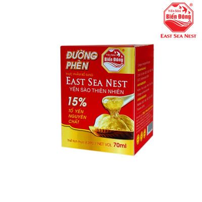 Yến Chưng Sẵn Vị Đường Phèn YẾN SÀO BIỂN ĐÔNG EAST SEA NEST hủ 70ml
