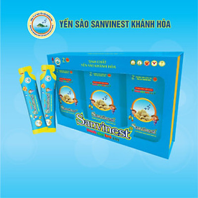 Hộp quà tặng Tinh chất Yến sào Khánh Hòa Sanvinest dành cho trẻ em (30 túi 25ml) - 511QT30